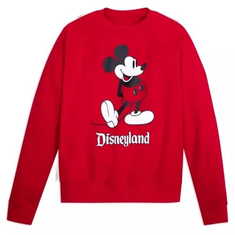 Disney Parks Disneyland Red Crewneck Sweatshirt 3XL Mickey Mouse Classic New